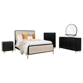 Arini 5-piece Eastern King Bedroom Set Cream and Black
